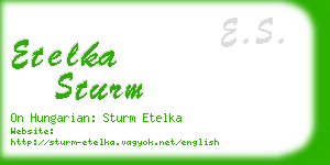 etelka sturm business card